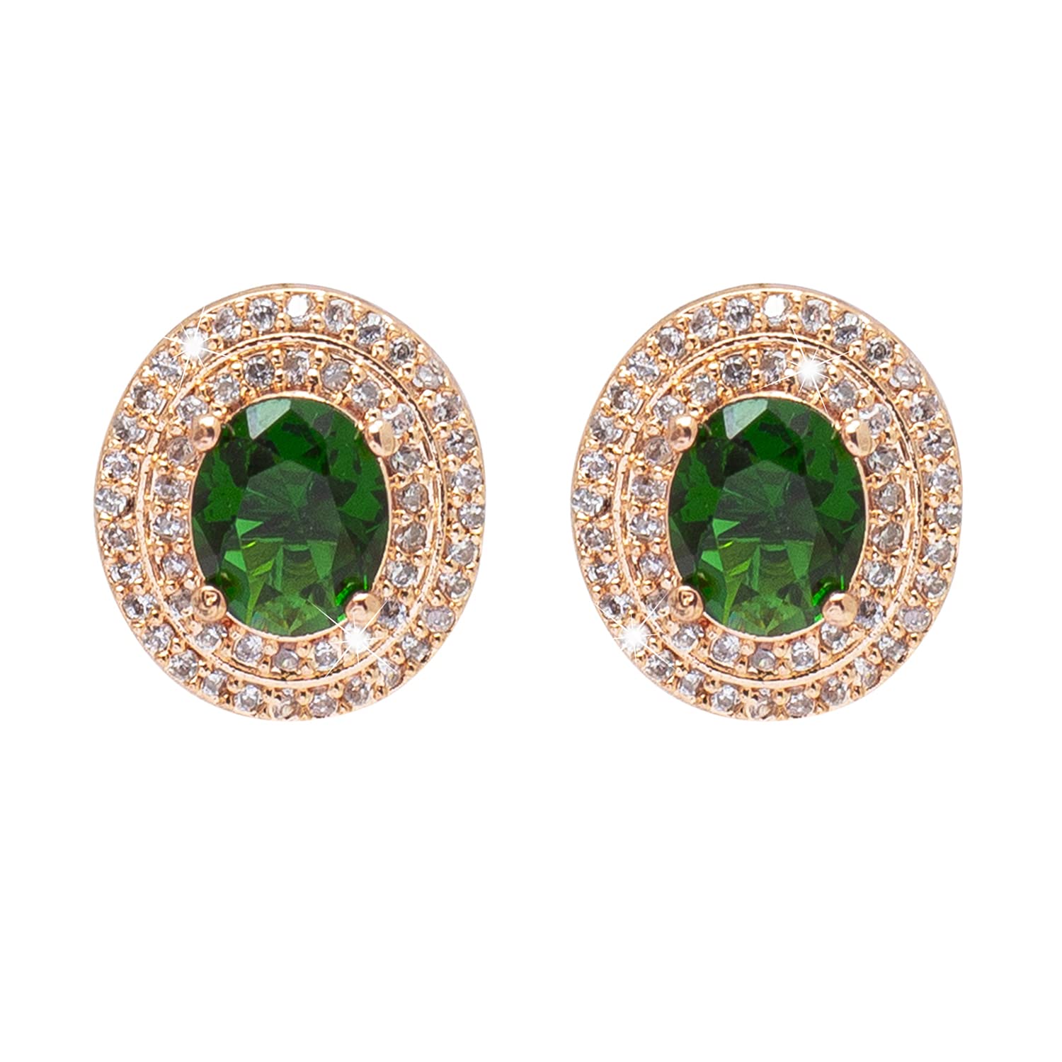 Shining Jewel - By Shivansh Traditional CZ and American Diamond Studded Rose Gold Plated Red Stone Stud Earrings for Women (SJ_1960_RG_G) (B0BGQ5QCYY) Amazon Price History, Amazon Price Tracker