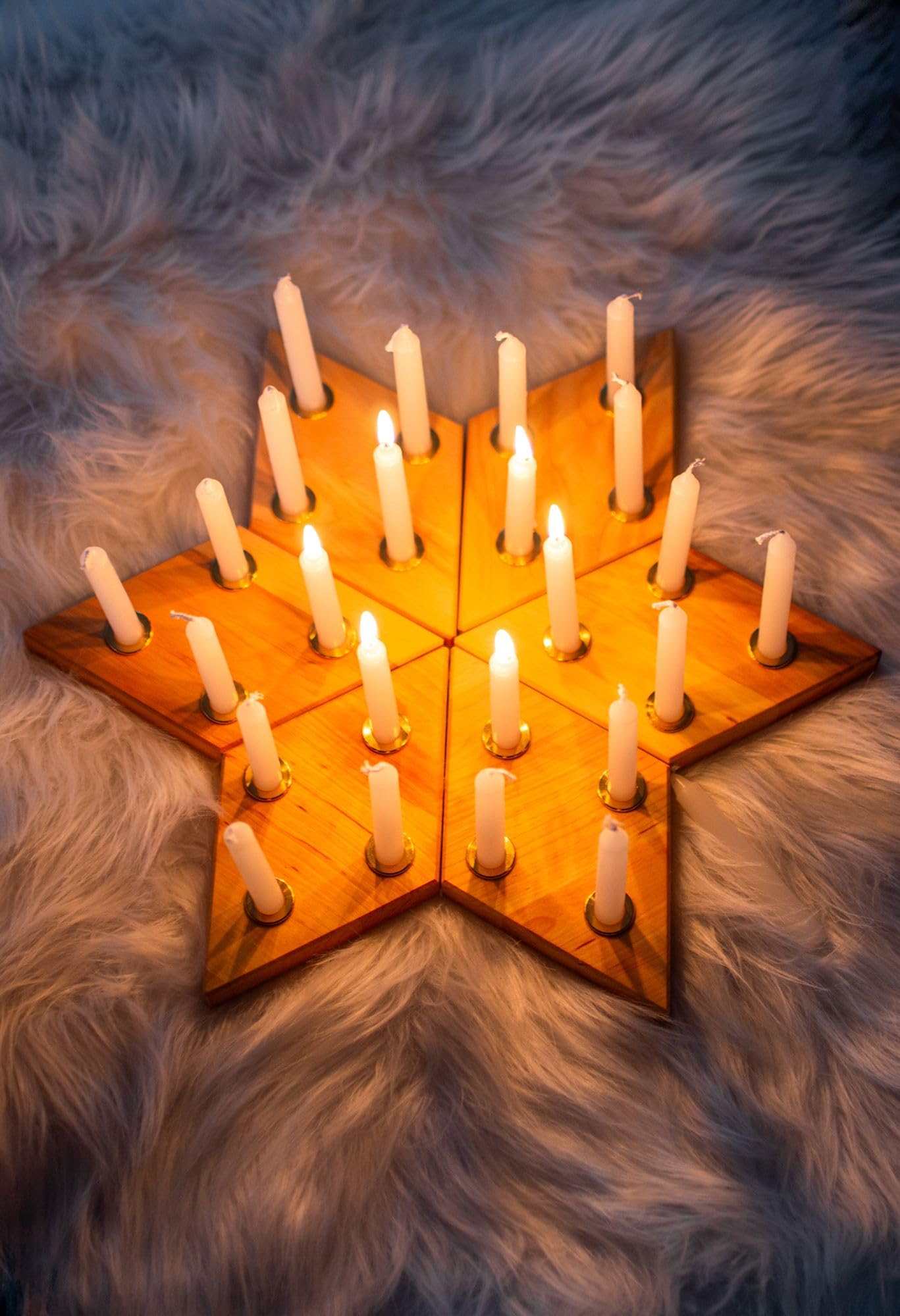BioKinder Holzstern, Adventsstern, Holzspielzeug, Tischdeko aus Bio-Massivholz