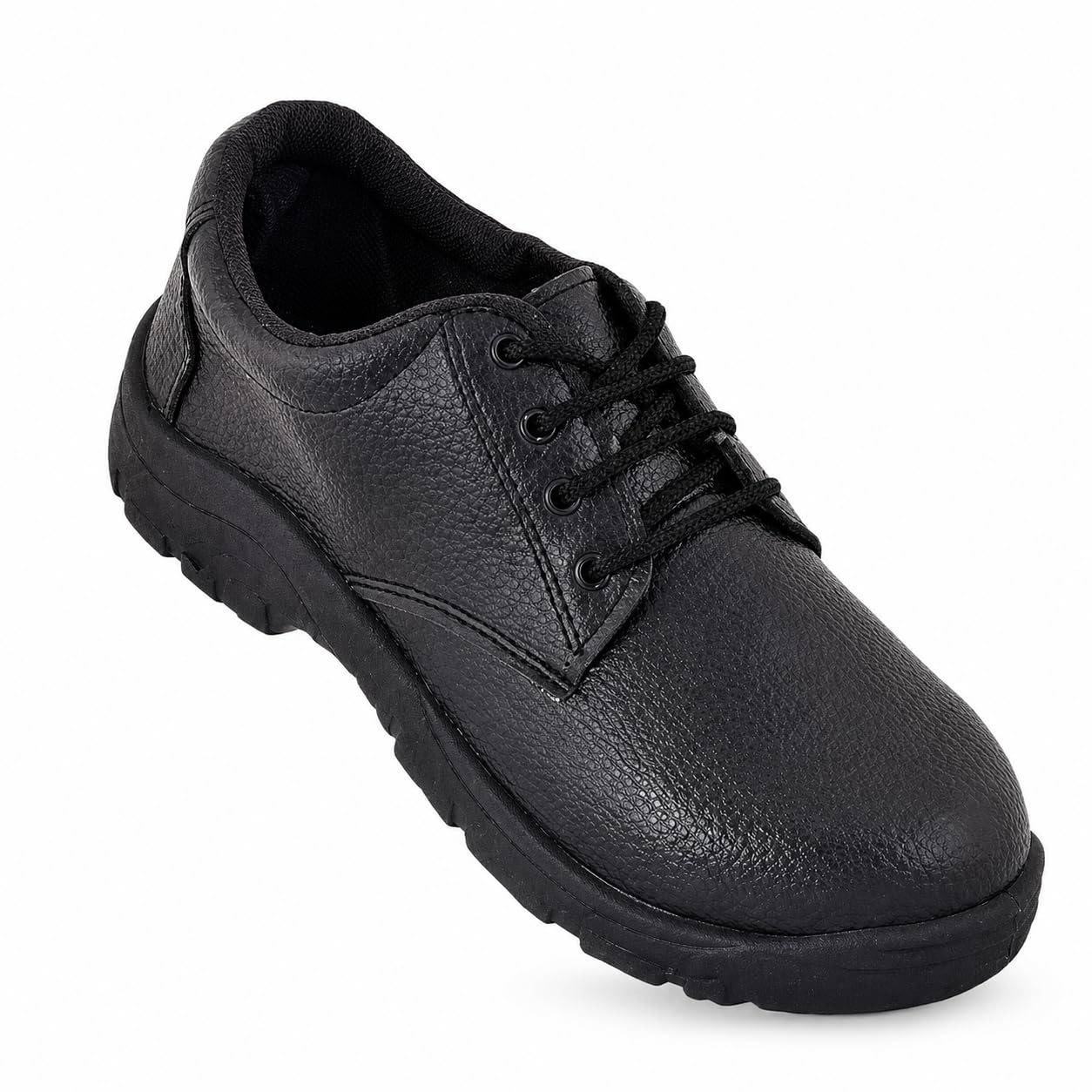 safetag Men's Safety Shoes | Cushioned Footbed | Puncture Proof | Comfortable Fit | Steel Toe Footwear | Leather Safety Shoes for Men | Black, 6-picture-23