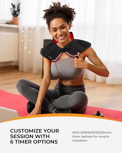 Miniatura 2 de CooCoCo Almohadilla de terapia de luz roja para alivio del dolor de cuello y hombro, apto para la FSA HSA, envoltura de luz infrarroja cercana para