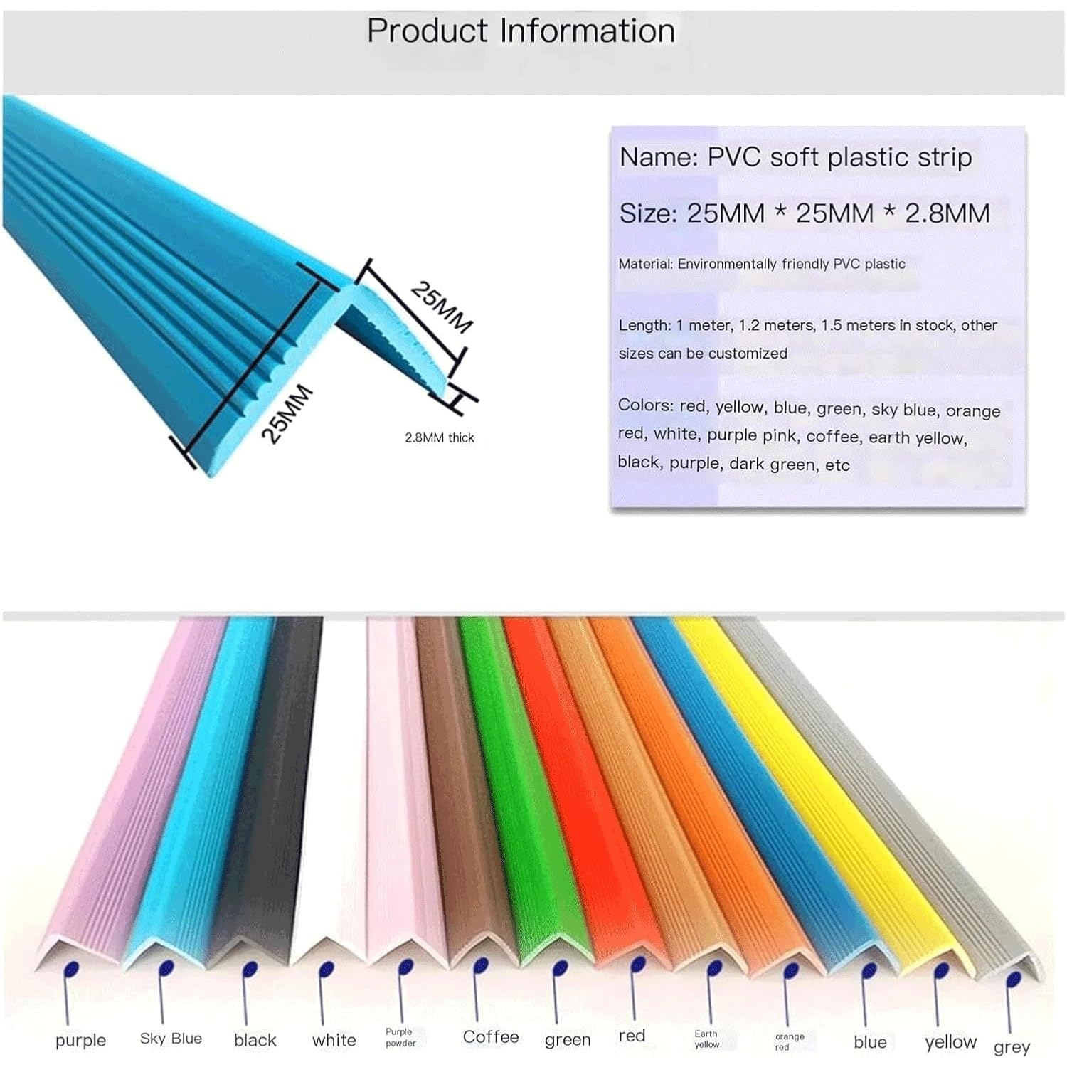 Protector de esquinas y esquinas antideslizantes de goma autoadhesivo, protector amarillo seguro para el hogar y la oficina, fácil de instalar, perfecto para niños y mascotas