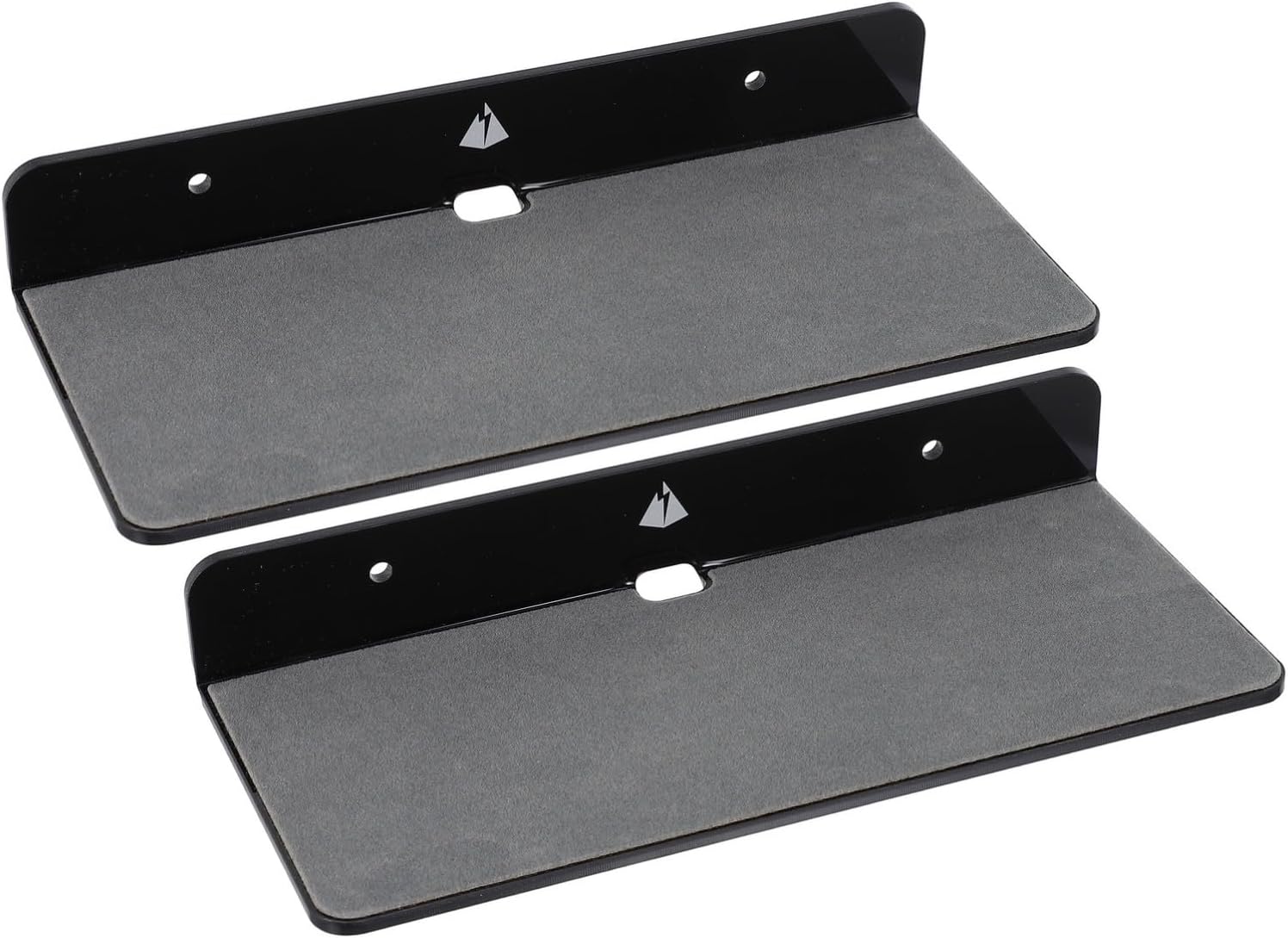 Alasum 2pcs Wall Mounted Acrylic Storage Rack with Cable Pass Through Black