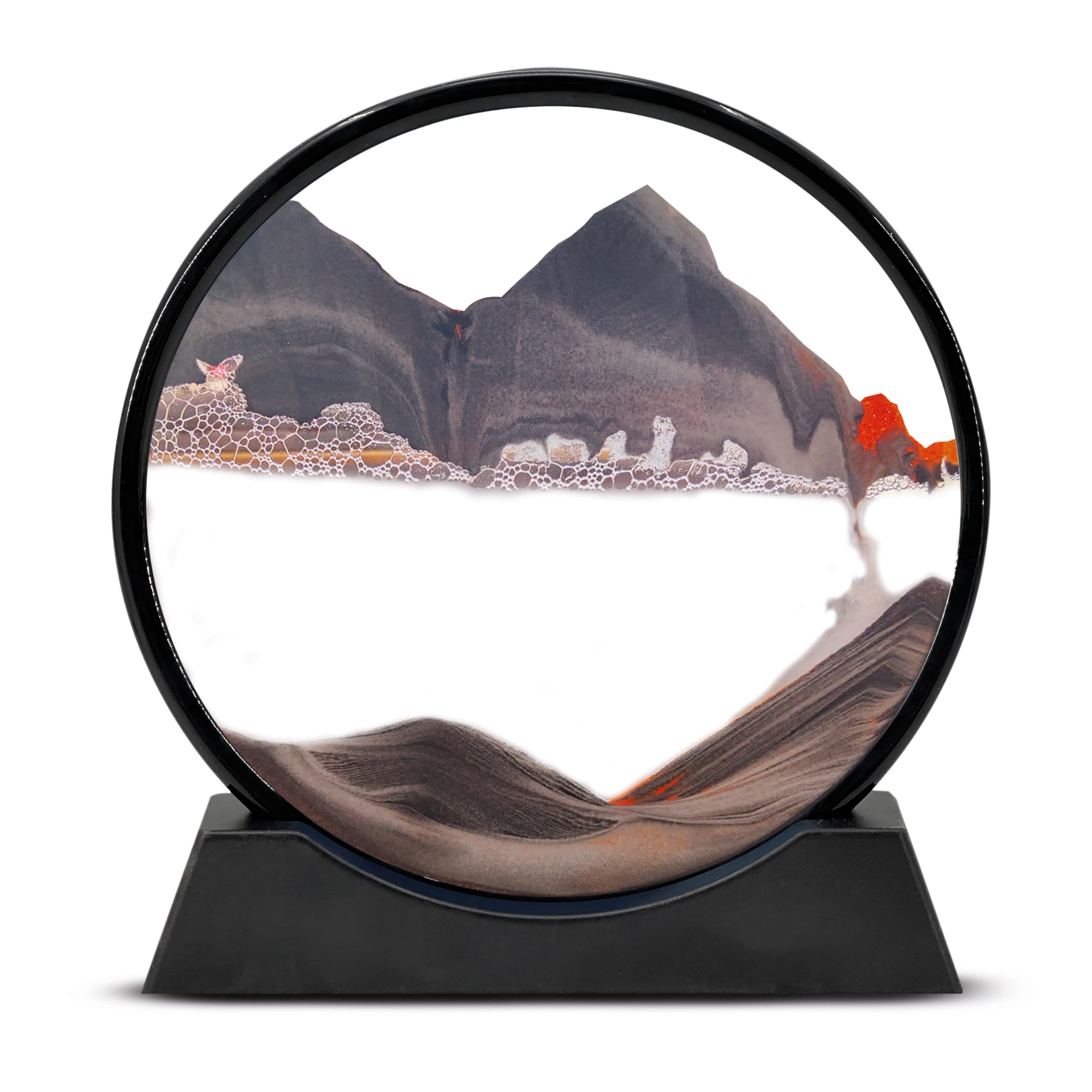 InGenious Sand Art Circular Framed Sandscape Dynamic Moving 3D Desk Display