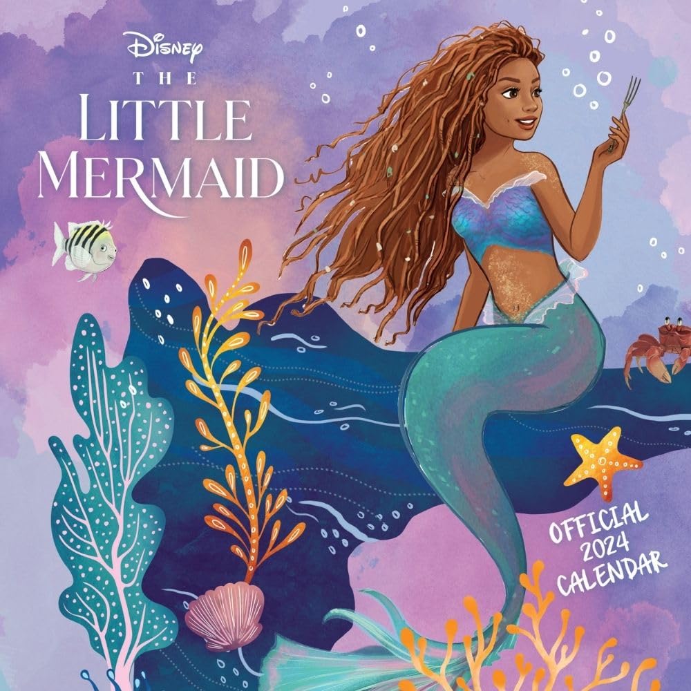 Danilo Little Mermaid 2024 Calendar, Month To View Square Wall Calendar, Official Product