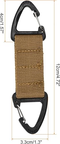 Miniatura 2 de PATIKIL Clip para llaves para cinturón, hebilla colgante con clip triangular de doble cara para exteriores