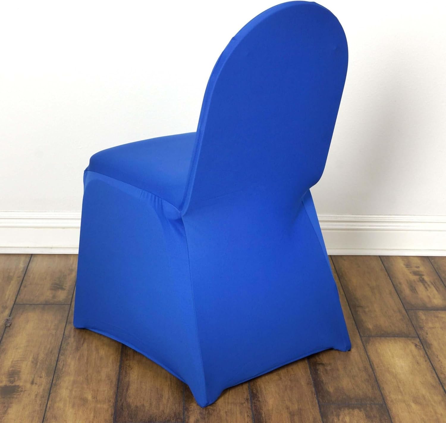 Efavormart Spandex Stretch Royal Blue Chair Covers 50 PCS Universal Banquet Chair Covers for Party Dining with Foot Pockets Washable Wedding Chair Slip Covers for Outdoor