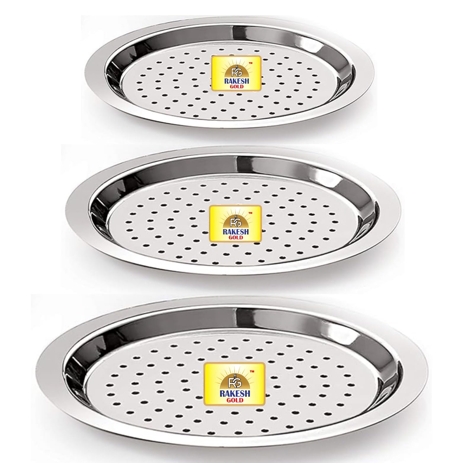 Rakesh Gold Stainless Steel Utensil Lids - Set of 4 -4 Rakesh Gold Stainless Steel Utensil Lids - Set of 4 -4