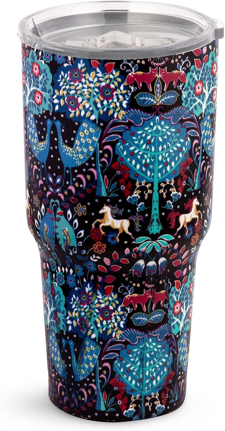 Vera Bradley Large Stainless Steel Travel Cup, 28 oz