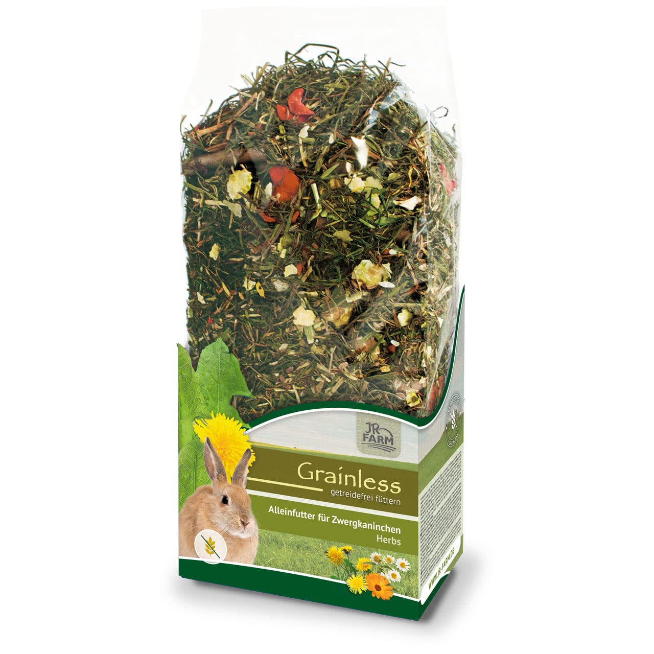 JR Farm Kaninchenfutter Grainless Herbs Zwergkaninchen 950g
