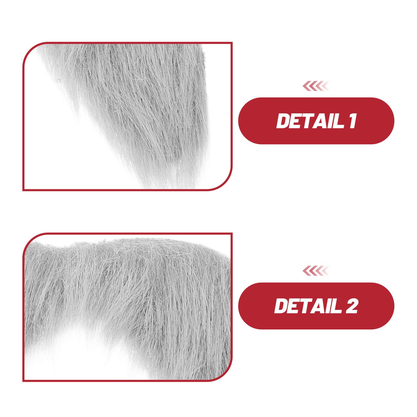 Set 5 Pezzi Baffi Finti Autoadesivi Sopracciglia Grigie per Travestimento Uomo Anziano Barba e Baffi Realistici per Feste Halloween Cosplay e Spettacoli Teatrali
