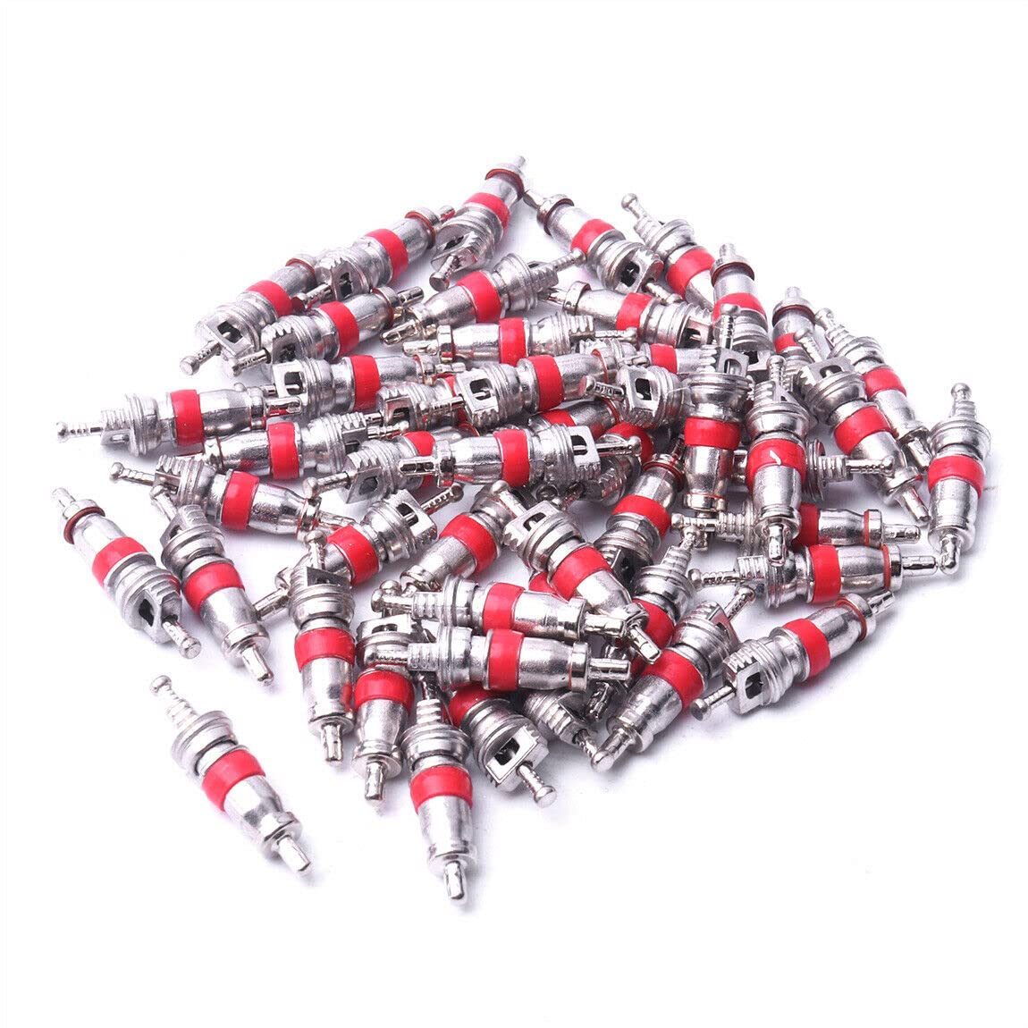 A2Z Tire Valve Core Metal Core Silver/Red 100 to 1000 PCS (1000)