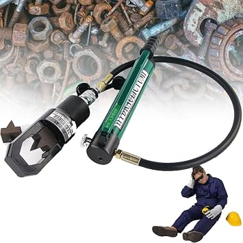 Split Type Hydraulic Nut Cutting,Nut Cutting Breaker W/Hand Pump Nut Breaker Cutting for Removing Rust Screw Nut,24,41