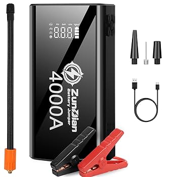 Amazon | ジャンプスターター エアコンプレッサ4000Aピーク電流