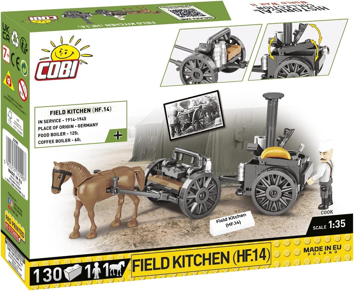 COBI Historical Collection WWII Field Kitchen (HF.14) Building Set, 130 Pieces
