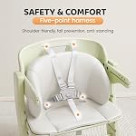 Amazinglife Baby High Chair 3 in 1, Convertible Growth High Chairs for Babies, Feeding Highchairs for Babies and Toddlers, Adjustable Ten Different Heights, Suitable for All Ages, Grey