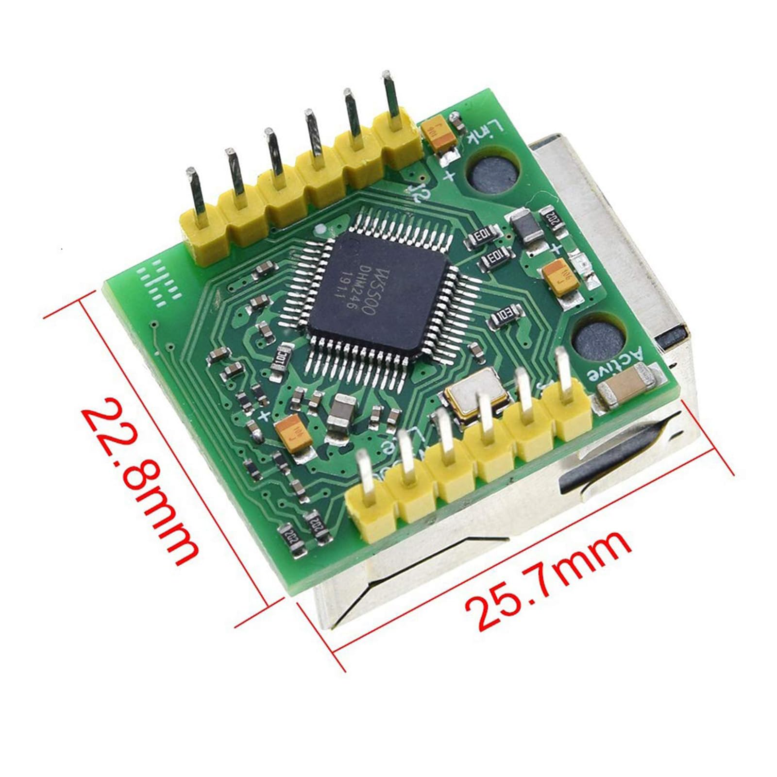 Modulo Ethernet industriale W5500 compatibile con ARDUINO/STM32 (3.3V SPI + 5V I/O)