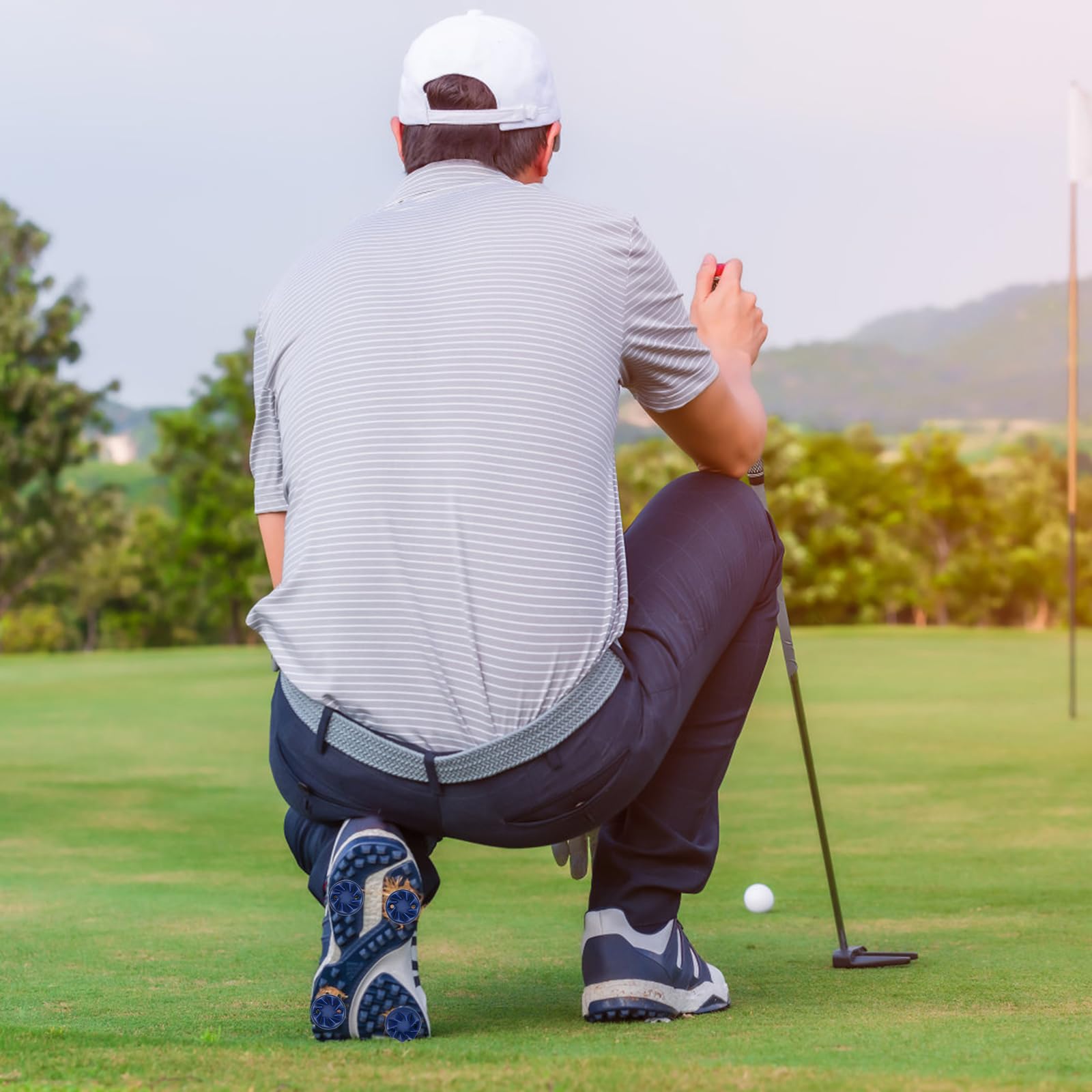 20 Pezzi Tacchetti da Golf, Punte per Scarpe da Golf, Set di Punte da Golf Antiscivolo, Scarpe Sostituzioni Denti Puntes con Chiave, Tacchetti Universali per Scarpe