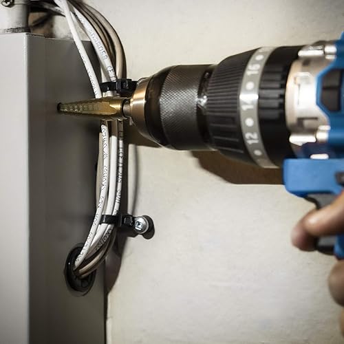 Miniatura 48 de NEIKO, 10180A - Broca escalonada de acero de alta velocidad y revestimiento de nitruro para metal, broca de cambio rápido con diseño ranurado de 4