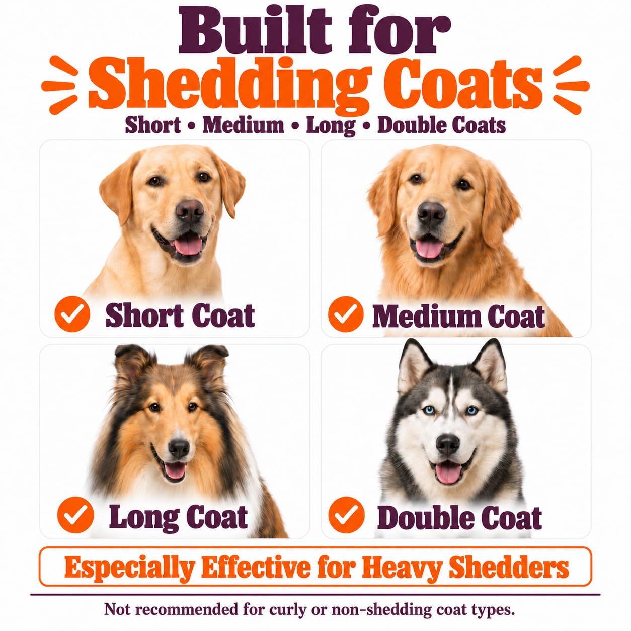 SleekEZ Dog Brush for Shedding | Patented Deshedding Dog Brush | Pet Hair Remover for Short, Medium & Long Coats | Made in USA | 5 Inch view 3