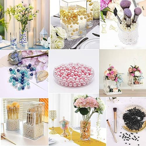 Miniatura 7 de 900 perlas de relleno de jarrón de 0.315 pulgadas, sin agujero, para rellenos de jarrón para jarrón, cuentas de maquillaje para delineador de ojos,