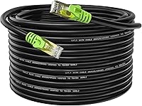 Vista 7 de Cable Ethernet Cat 7 para exteriores de 300 pies, cable de red Cat7 resistente 26 AWG, cable de conexión RJ45, velocidad de transmisión de 10 Gbps
