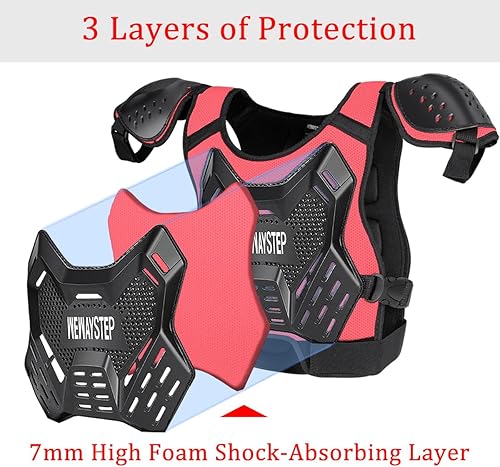 Miniatura 2 de Protector de pecho para motocross para niños, chaleco de armadura de motocicleta con rodilleras, coderas, protección de cuerpo completo
