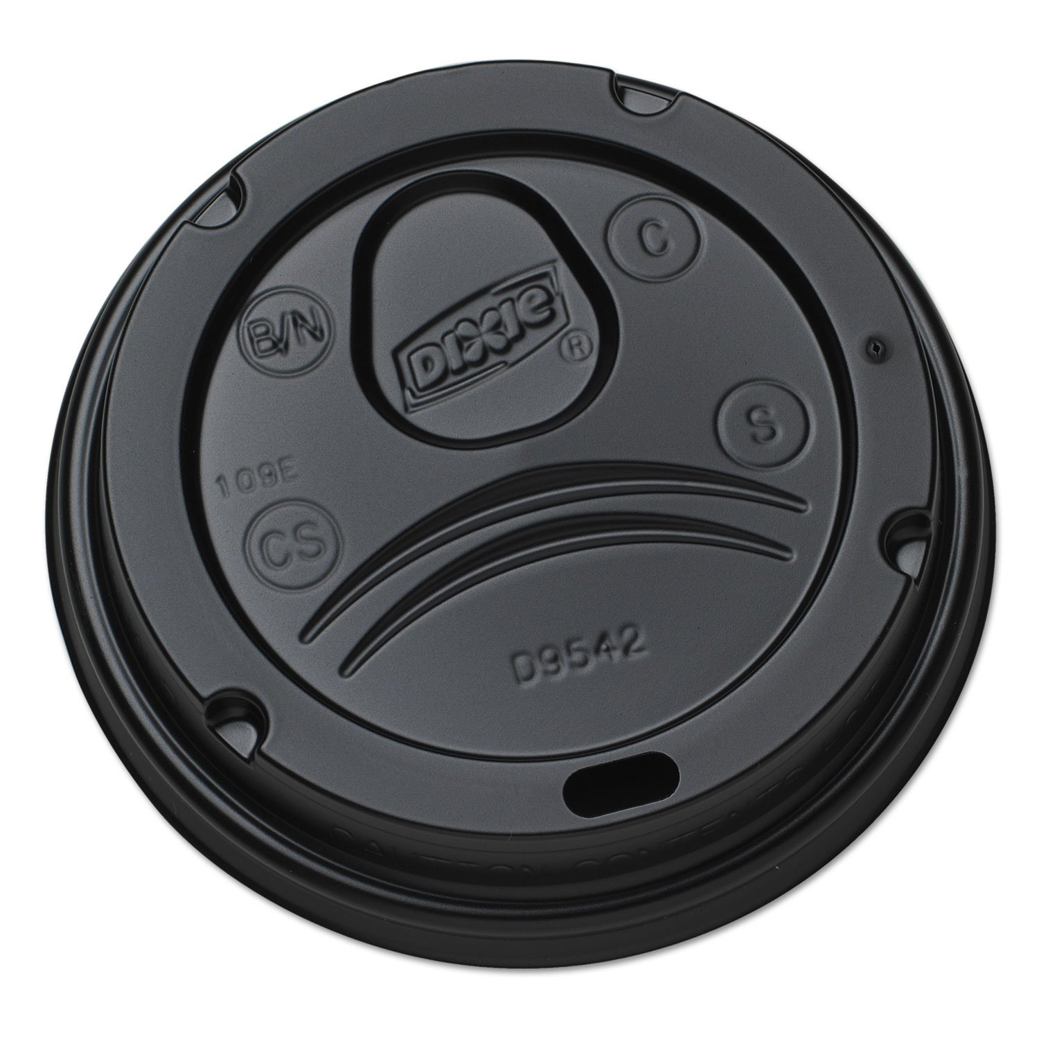 Dixie 10-16 Oz. Dome Hot Coffee Cup Lids by GP PRO (Georgia-Pacific) – 1000 lids, 16.0 ounces, Plastic, Black, Model D9542B