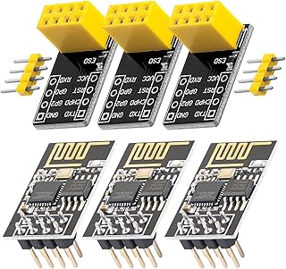 AZDelivery 3 x ESP8266-01S Serial Wireless WLAN WiFi Transceiver Module with ESP-01 Breakout Breadboard Adapter compatible with Arduino Including E-Book!