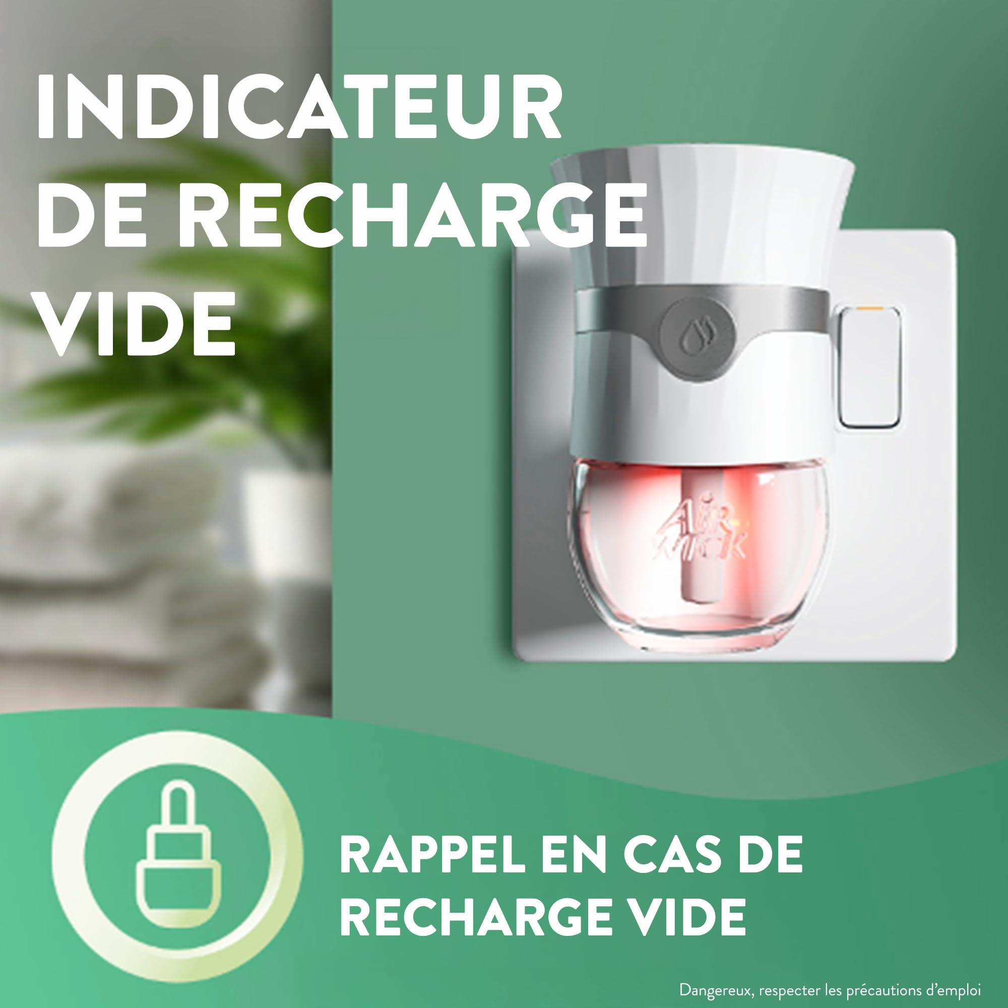 Air Wick Desodorisant Maison Recharge Diffuseur Electrique Fleur de Cerisier et Framboise 3 x 19 ML