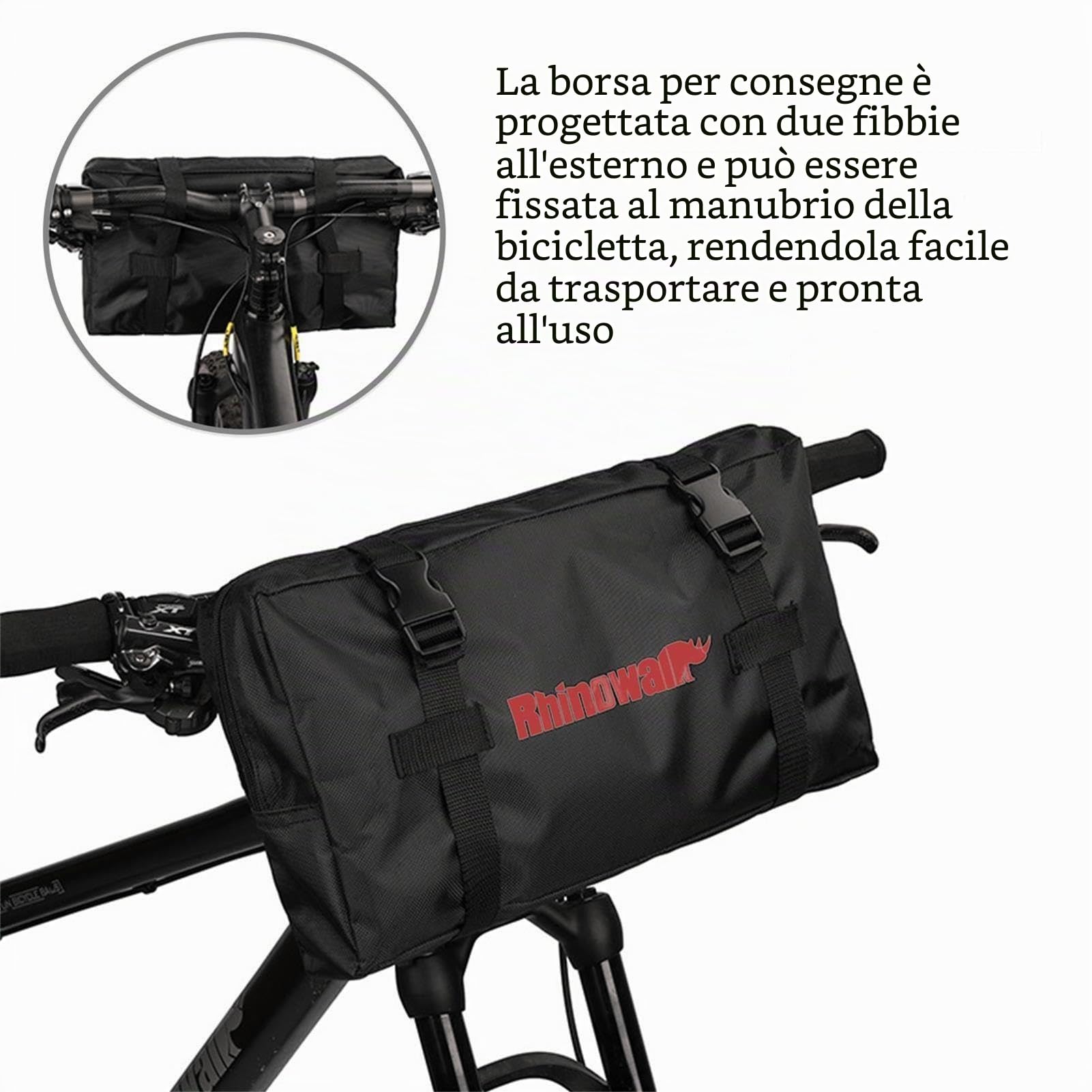Borsa per Bicicletta Pieghevole Sacchetto di Trasporto della Bici 20 Pollici Ispessimento Impermeabile Borsone da Viaggio con una Piccola Borsa, per Viaggio in Treno in Aereo