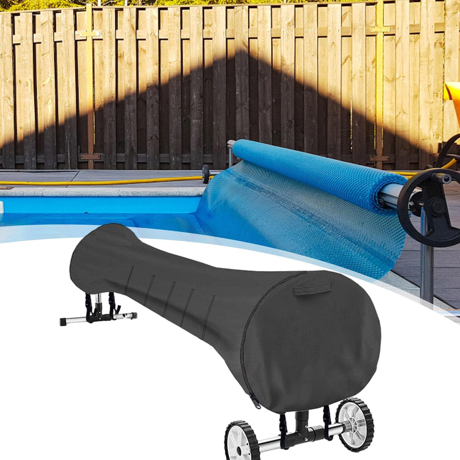 Fly Protezione avvolgitore per Telo Piscina - Protettore avvolgitore Solare Resistente all'Acqua,Strumenti Pieghevoli per la Protezione della Piscina per la Protezione Solare in Estate