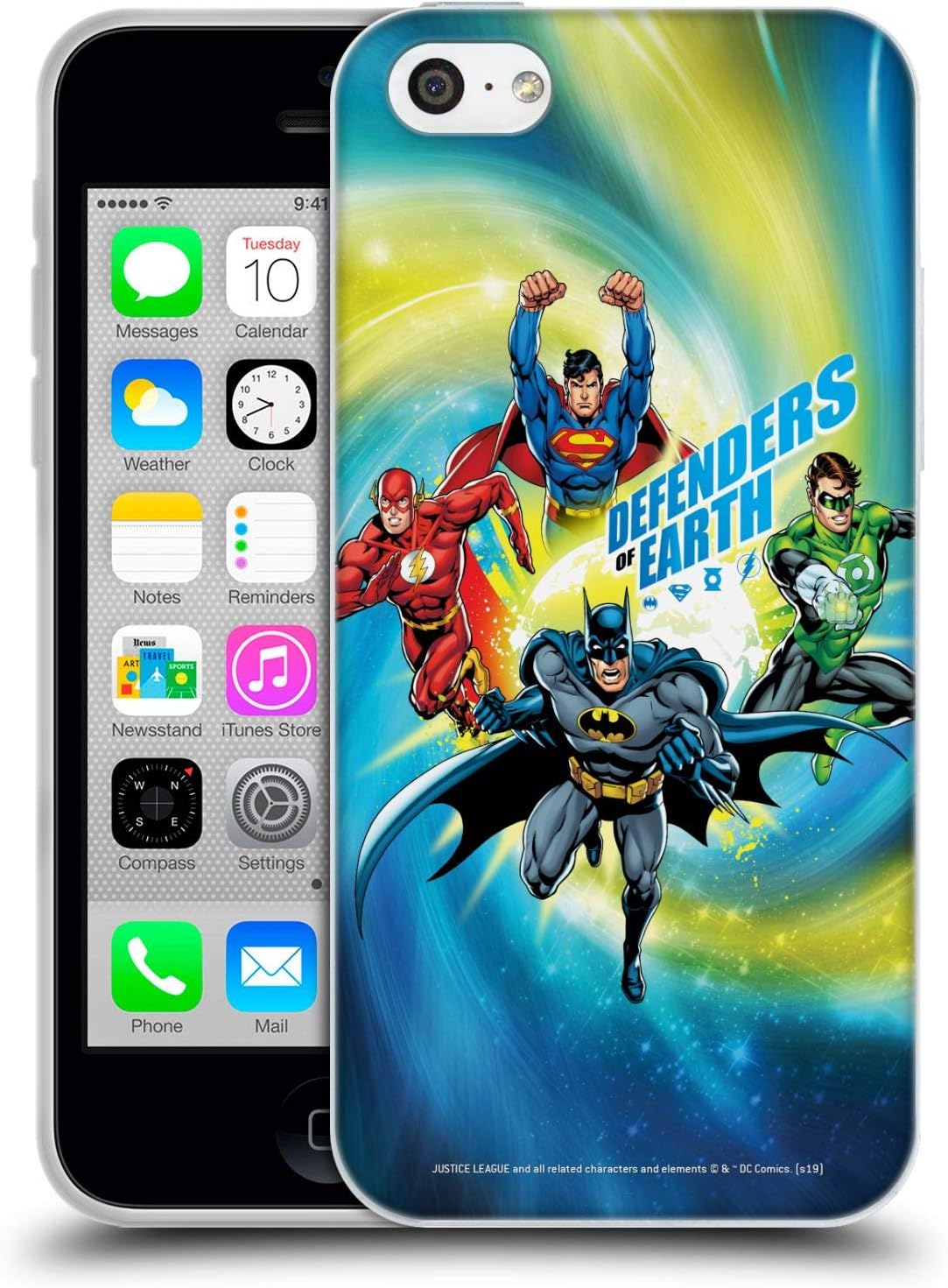 Head Case DesignsOfficially Licensed Justice League DC Comics Defenders Of Earth Supreme Team Soft Gel Case Compatible With Apple iPhone 5c