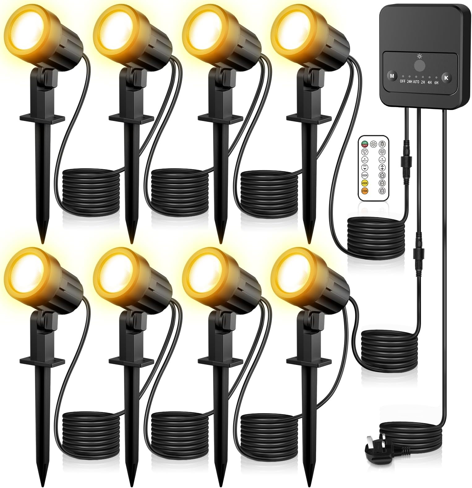 MEIKEE Outdoor Garden Spike Light Warm & Cold White Color Changing LED Landsc...