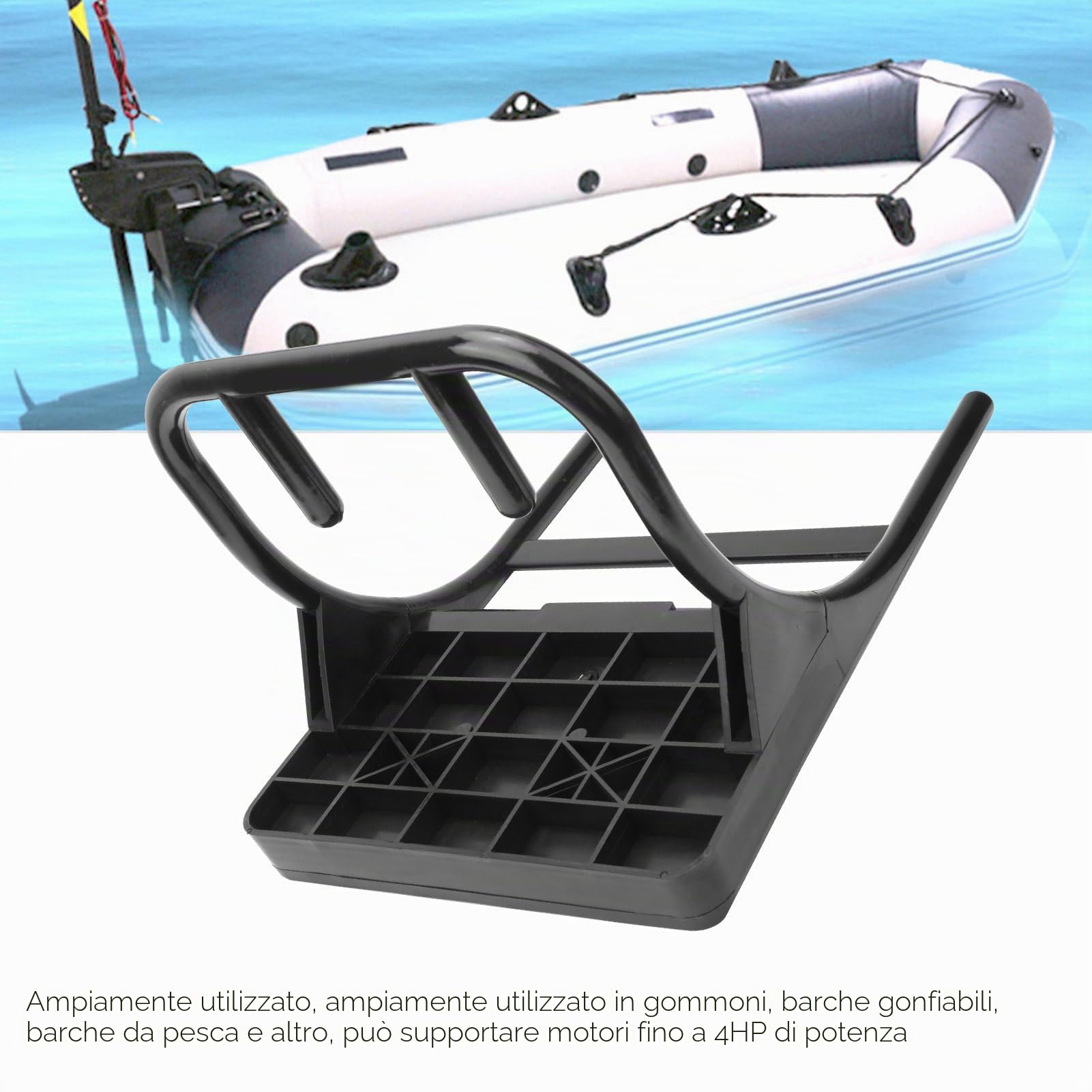 Supporto per motore da traina, supporto per motore per kayak, supporto per motore per canoa per gommoni, gommoni e barche da pesca, ecc.