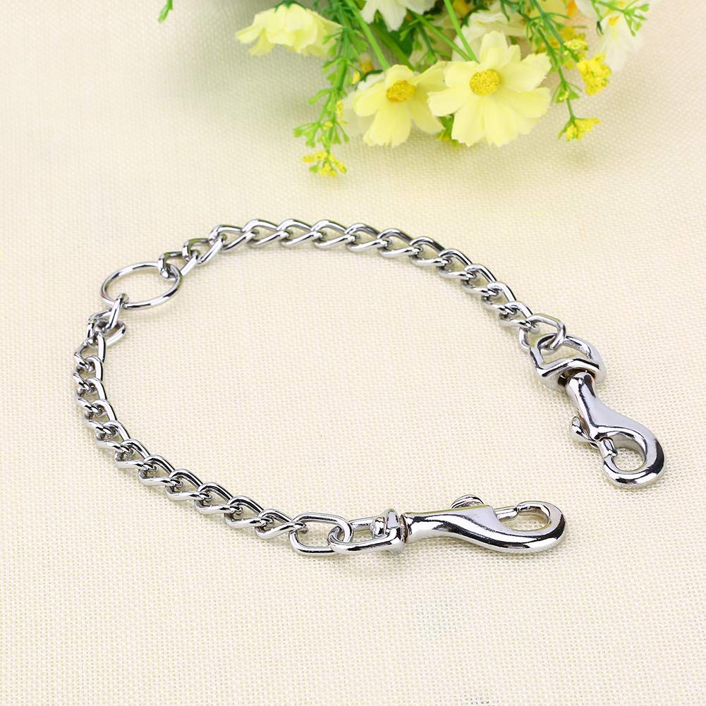 2 Way Dog Chain,2.5mm 40cm Double Dogs Lead Dog Tie Dog Leash Coupler Dual Dog Leash Extension Splitter Chain Lead for Walking Training