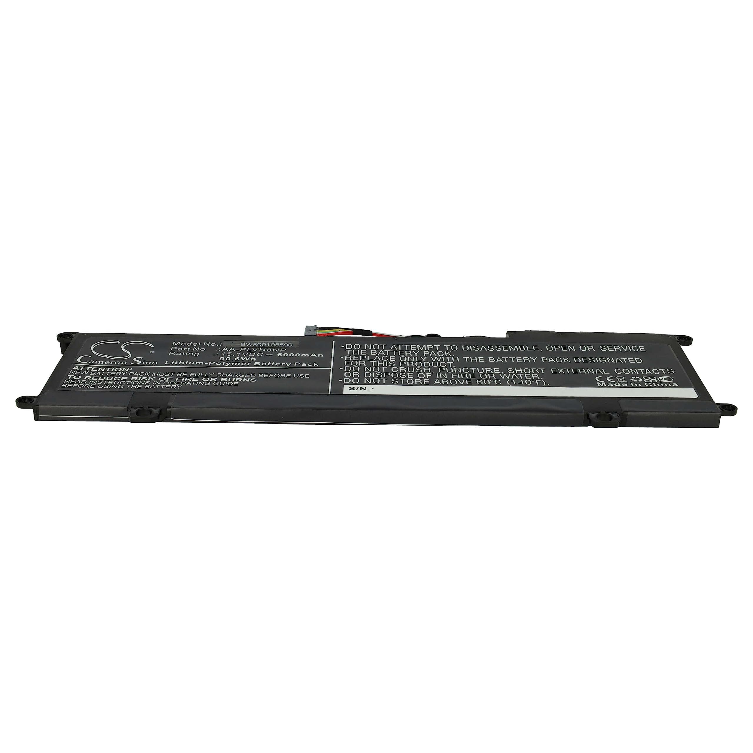 vhbw Zamiennik baterii Samsung AA-PLVN8NP, BA43-00359A do notebooka (6000mAh, 15,1V, Li-Poly)