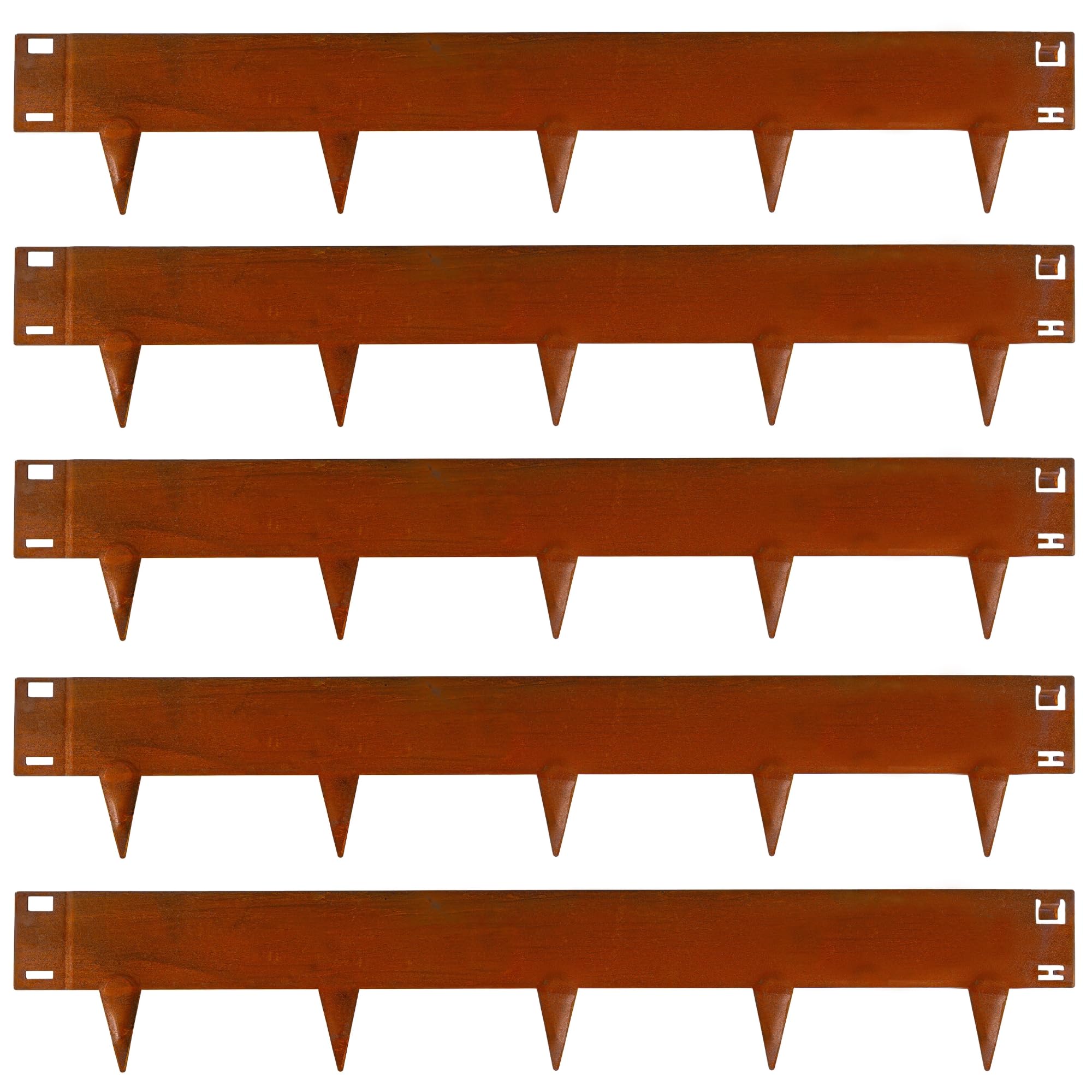 UNIGARDIA Bordura Corten per Giardino in Metallo per Prato 5 m - Bordatura Aiuole Giardino Alta 185 mm - Bordure per Aiuole Flessibile, Corten