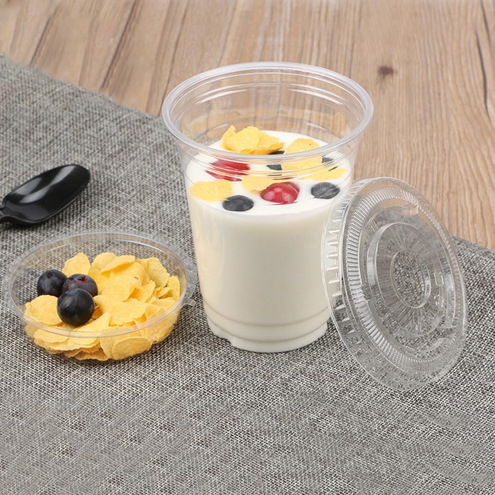 8 oz plastic tumblers with lids Green Direct 8 oz. Disposable Clear Plastic Cups With Lids | Iced Coffee  Cups For Bubble Boba Ice Tea
