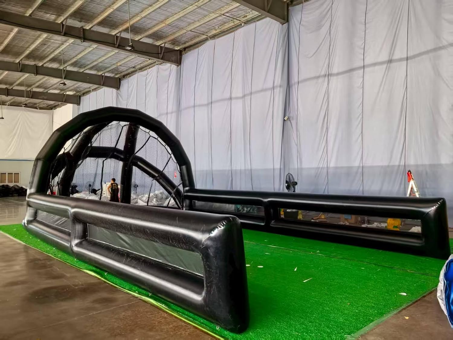 Inflatable Baseball Batting Cage, 12.2x6x4.5m PVC Batting Practice Net for Baseball Training, Outdoor Sports Equipment