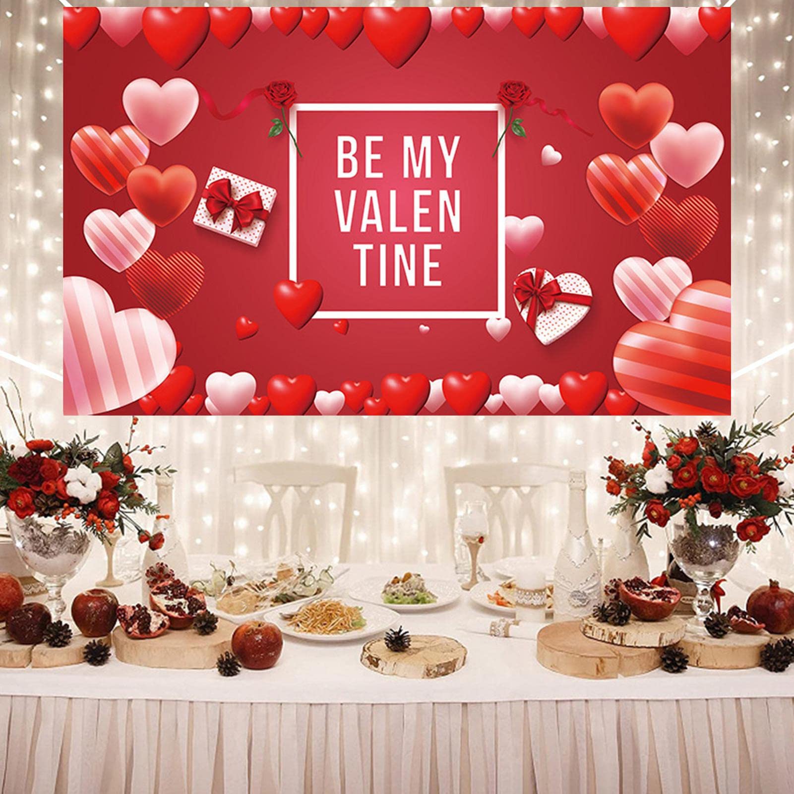 Decorazioni Banner San Valentino - 2 Set Con Scritte E Cuori, Per Feste E Addobbi Casa