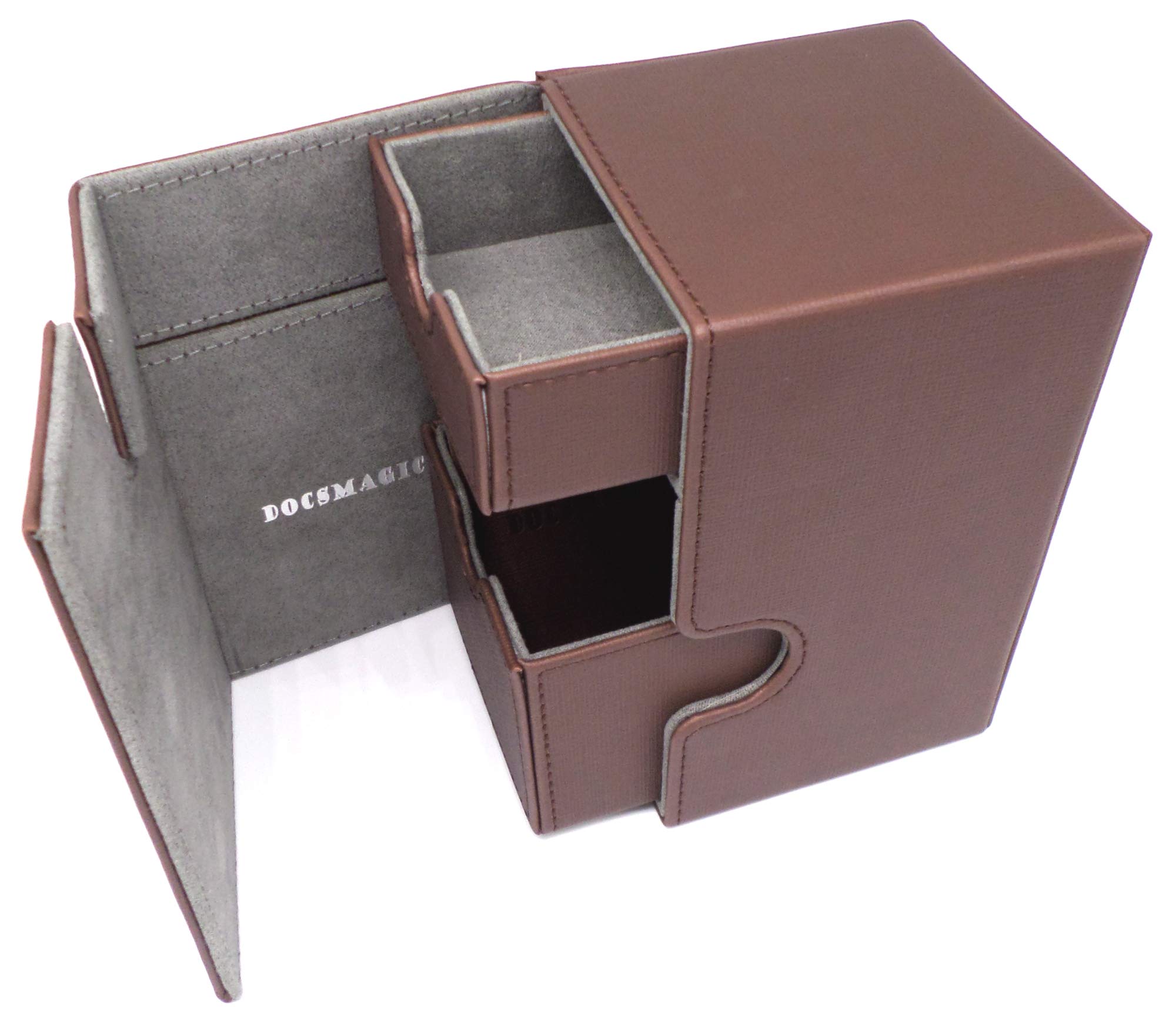 docsmagic.de Premium Magnetic Tray Box (80) Black/Red + Deck Divider - MTG PKM YGO - Caja Negra/Roja — view 12