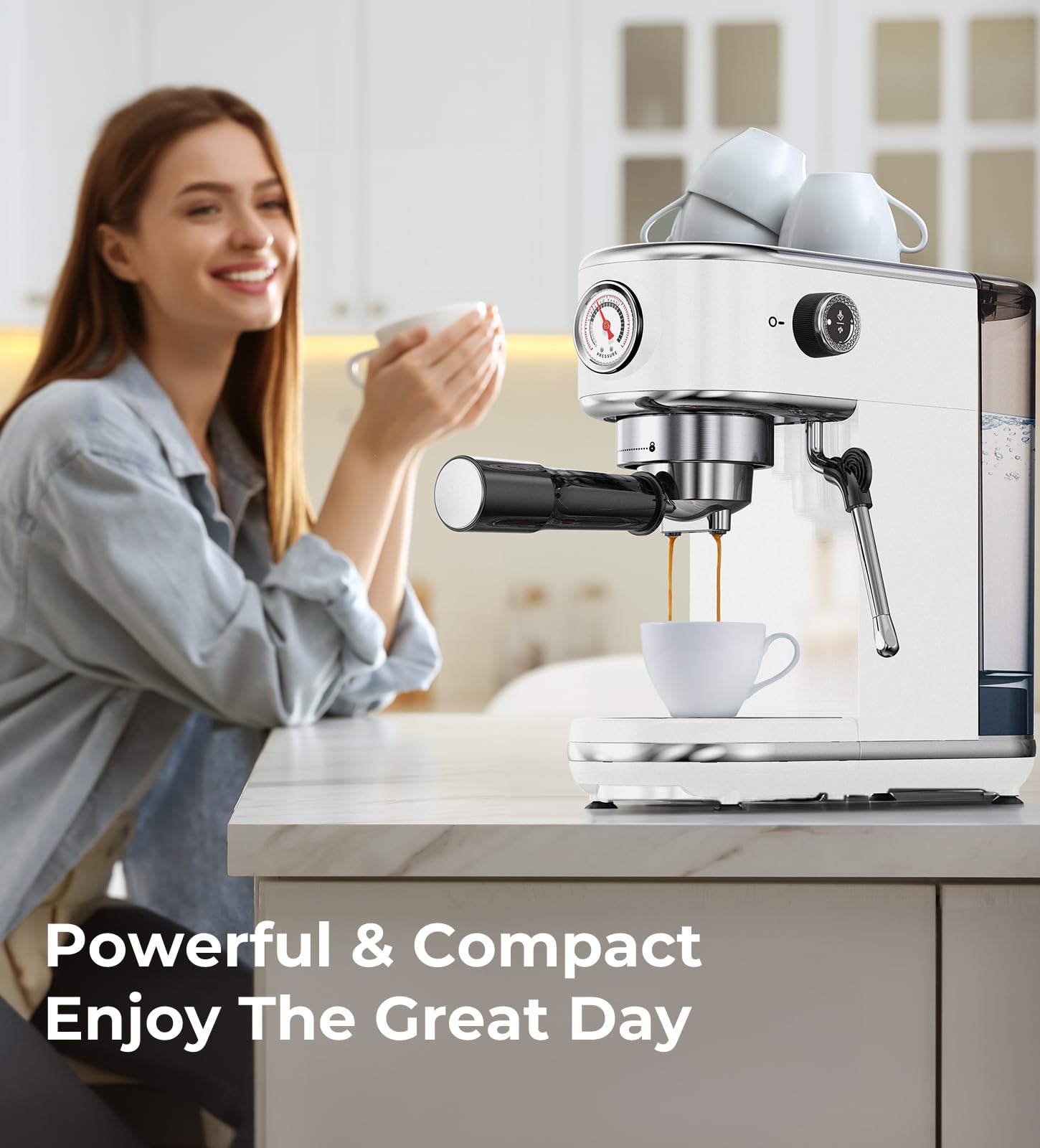 atatix Espresso Machine with Milk Frother, 20 Bar Pressure Espresso Maker view 8