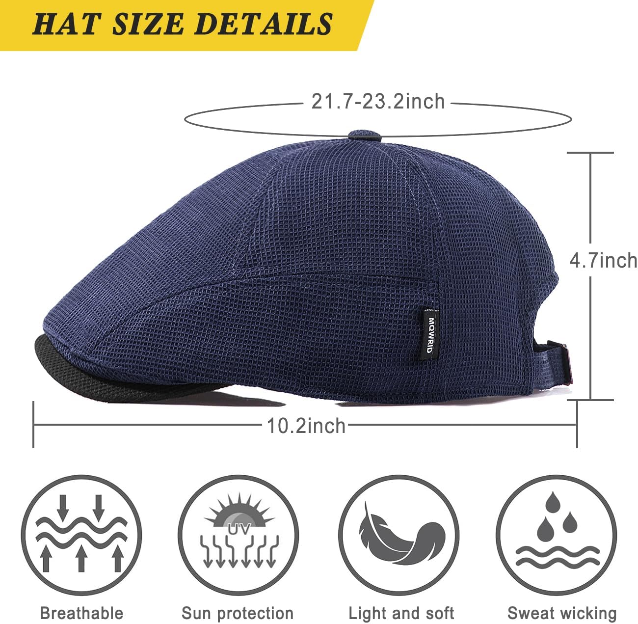 British Retro Newsboy Hat Breathable Painter Hat Adjustment Beret Ivy Cap Irish Cabbie Driving Hunting Hats - Image 5