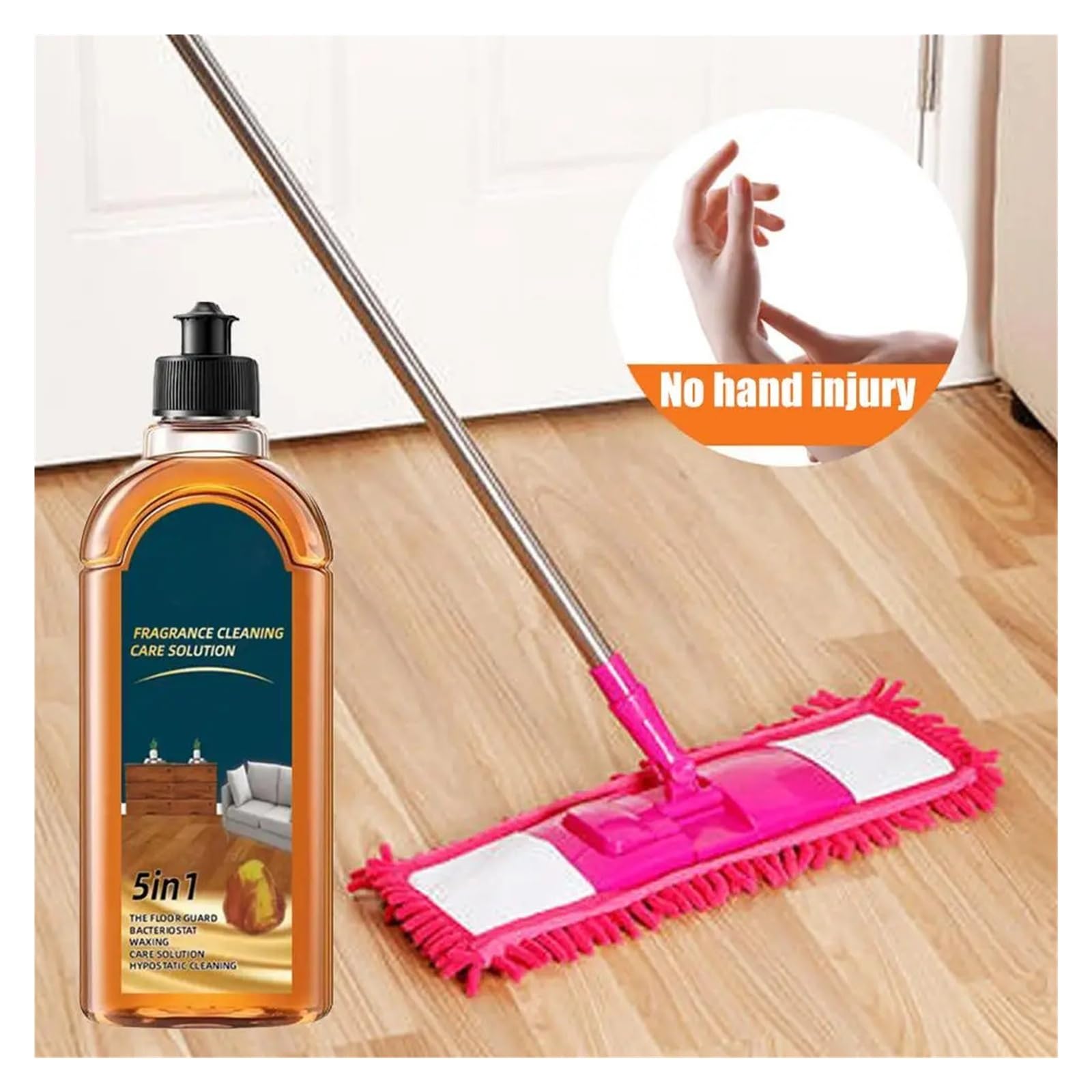 Detergente liquido for pavimenti potente da 500 ml, for piastrelle, WC, lucidante, profumato, con soluzione detergente for pavimenti freschi e di lunga durata.(3pcs)