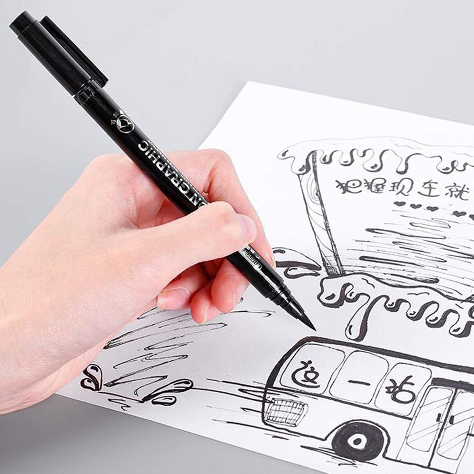 10 zestawów Uni Pin Fine Liner Pen Rysunek Pigment Marker Wodoodporny Szkicowanie 6 sztuk