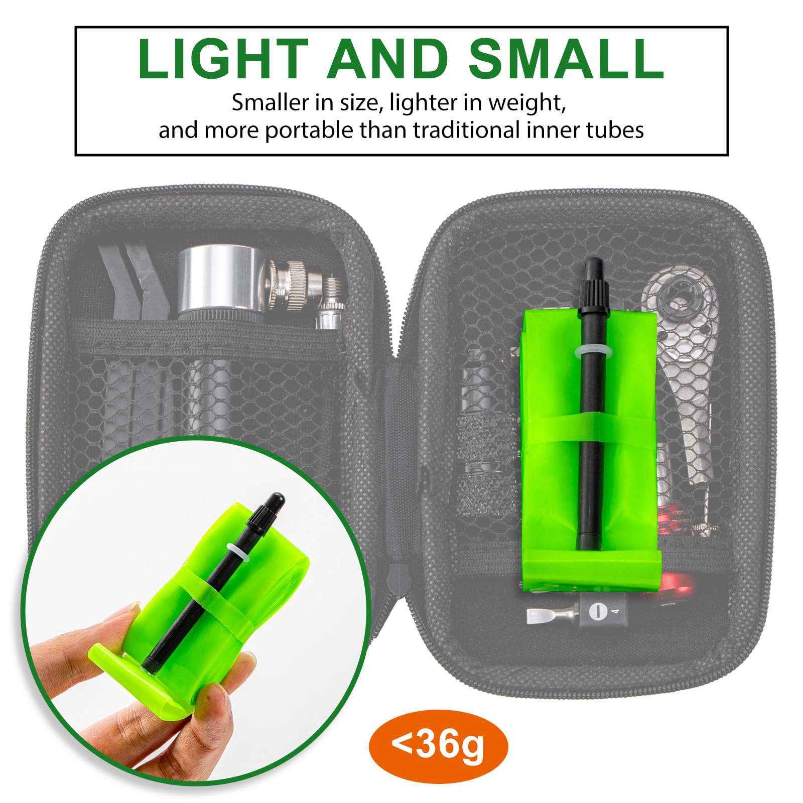 Tubo interior de TPU 700C × 18-32C para bicicleta: tubo ligero para bicicleta de carretera con válvulas Presta de 45 mm/65 mm/85 mm (incluye kit de reparación de parches de tubo de bicicleta)