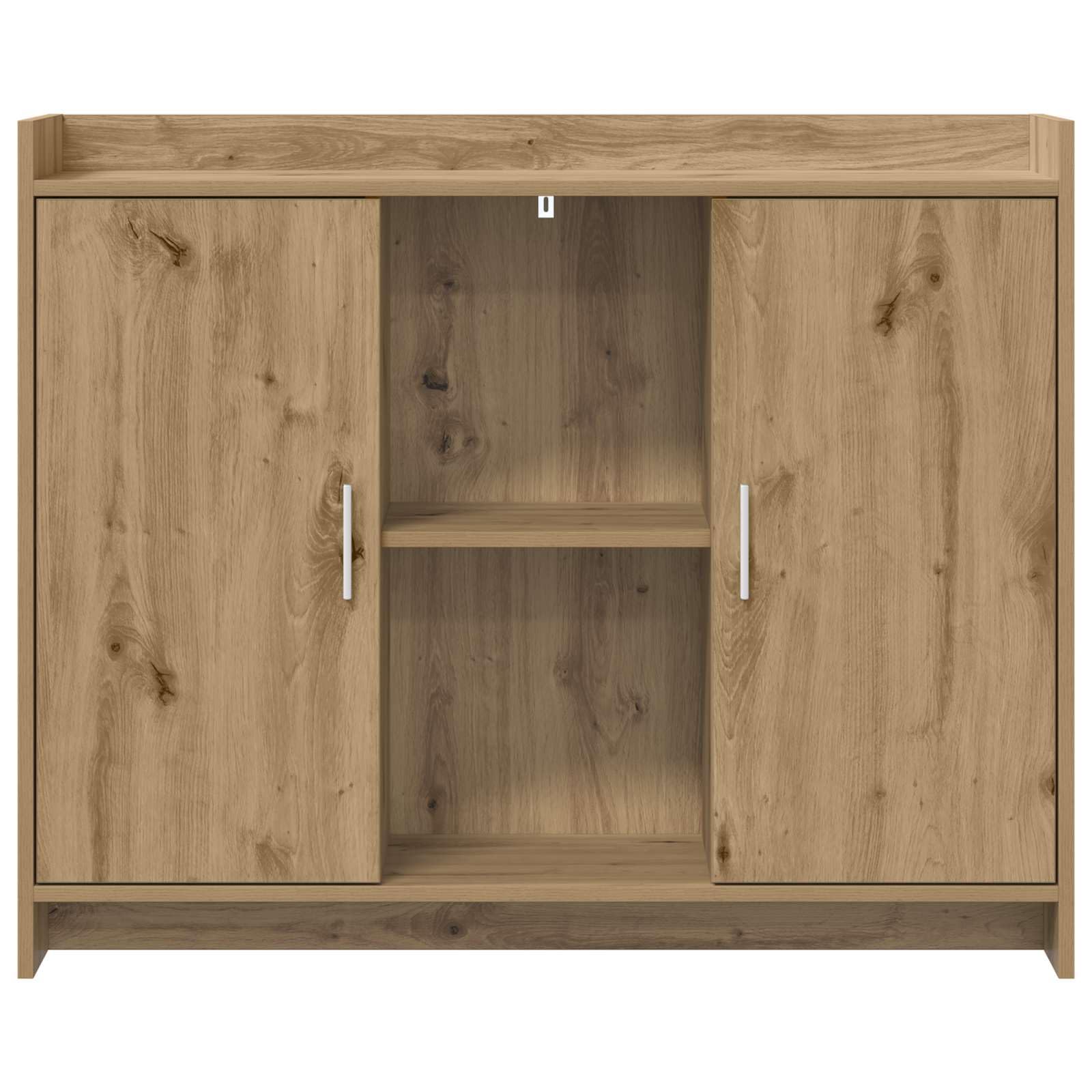 Buffet 2 Portes 3 Étagères 98,5x33x80 cm Meuble Bas Salon