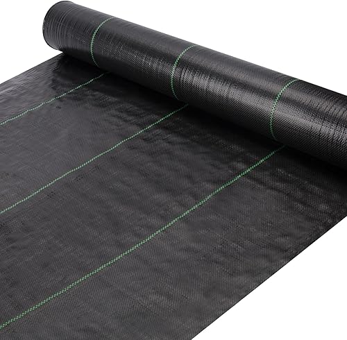 ZJIA Tela de barrera de malezas de 4 x 100 pies, tela de control de malezas, tela ecológica para el suelo, cubierta de malezas
