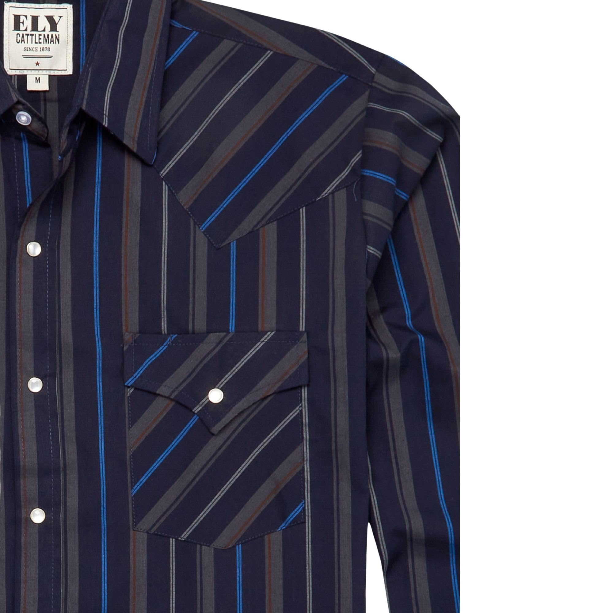 ELY CATTLEMAN Long Sleeve Western Stripe