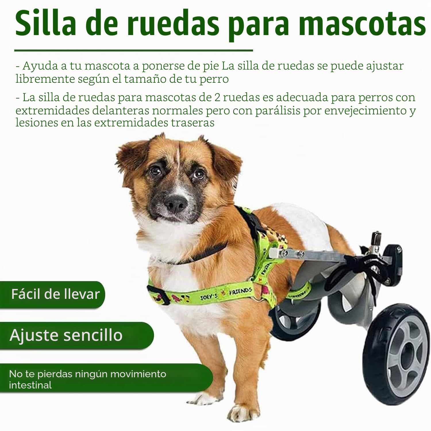 Silla De Ruedas Para Perros,Sillas Dos Ruedas,Ajustables Patas Traseras Mascotas PequeñAs,Ideal RehabilitacióN Piernas En Personas Mayores, Lesionadas,Con Artritis Con Perros,Gatos DéBiles(XS,Four whe